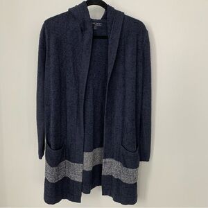 Barefoot Dreams Cozy Chic Lite Navy Blue Cardigan with Hood Size XS/S